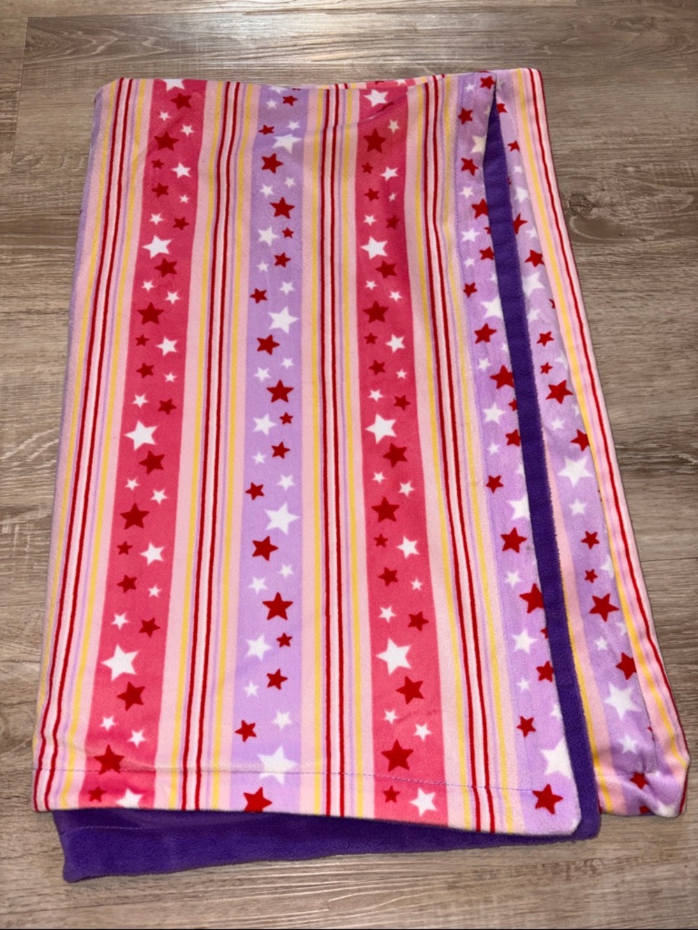 💥2/$33💥 Star Stripe Pink & Purple Fleece Throw